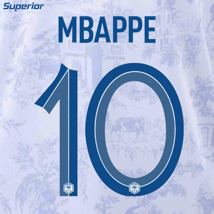 프랑스 AWAY 2022 (카타르 월드컵) #10 MBAPPE 마킹 - [오피셜]