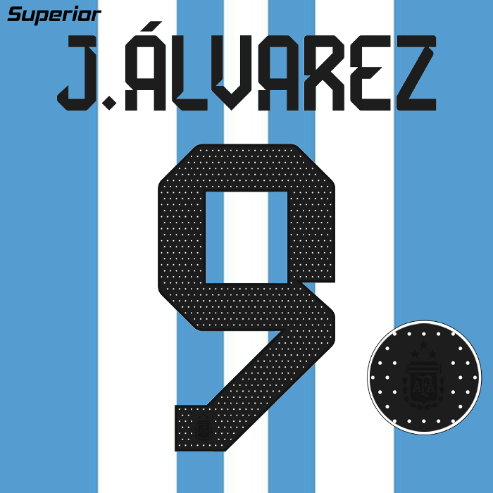 아르헨티나 HOME 2022 #9 J.ALVAREZ 마킹 (3 STARS) - [오피셜]